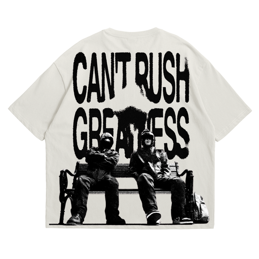 "CAN'T RUSH GREATNESS" Off-White Tee